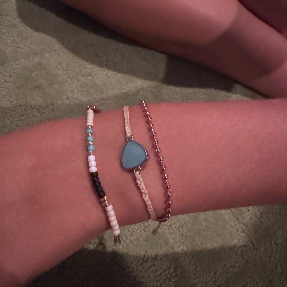 Pura Vida Trio Bracelet Set - Turquoise, White, and Rose Gold